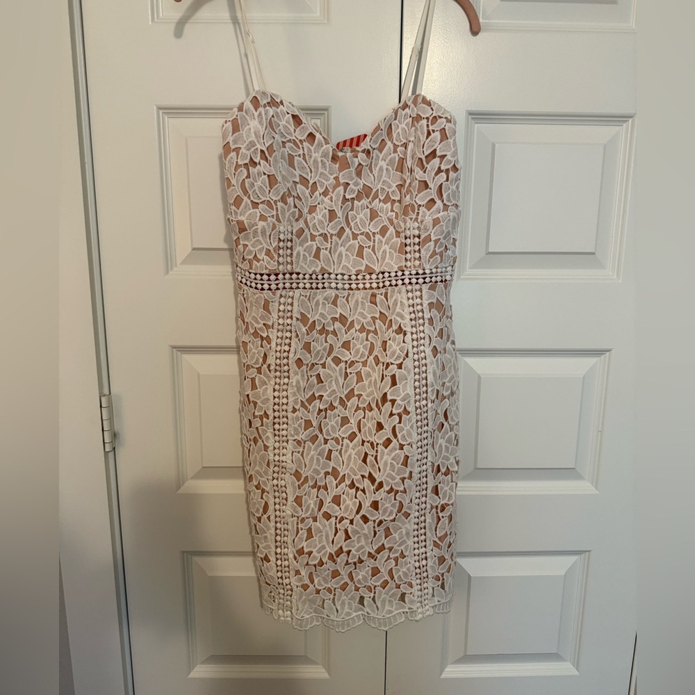 Lulu's White Lace Mini Dress